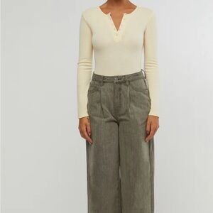 WeWoreWhat Cream Bodysuit